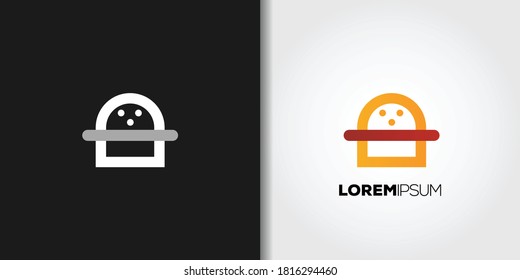 vector de plantilla de conjunto de logotipos de hamburguesas simples