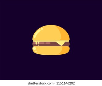 Simple Burger. Vector Illustration