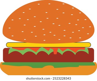 
Diseño simple de Ilustración vectorial de hamburguesas.