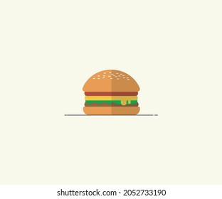 Simple Burgers Flat Design arts