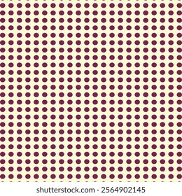 simple burgundy colour horizontal polka doot pattern on peach colour background