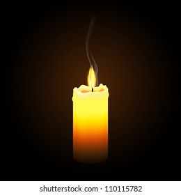 Simple Burning Candle