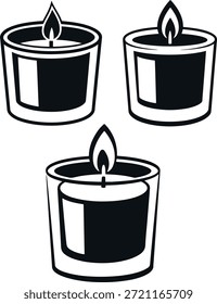 Coleção de Símbolos de Vela de Gravação Simples
