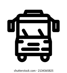 Simple bus icon design, editable stroke. best used for web, banner, flayer or application. vector illustration EPS 10 File Format