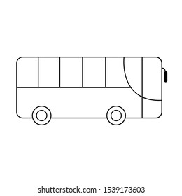 Simple bus icon. School auto isolated on background. Modern simple flat sign. Logo vector illustration.