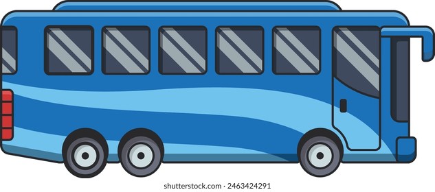 Ilustración vectorial simple de iconos de bus