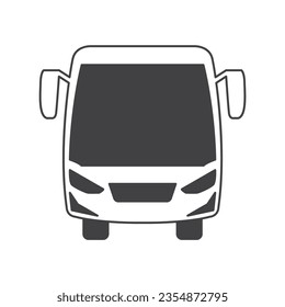 Simple bus icon vector, public transportation icon, flat design best vector illustration icon of bus, black bus icon isolated on white background. Bus vector for web and mobile app. 