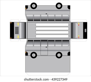 Simple bus outline,  cut out and glue into a 3D model