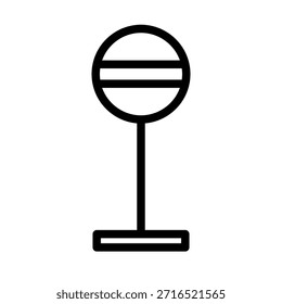 Icono de parada de autobús simple. Vector.