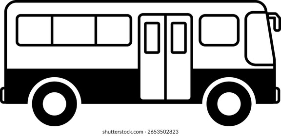 Simple Bus Transportation Silhouette Icon