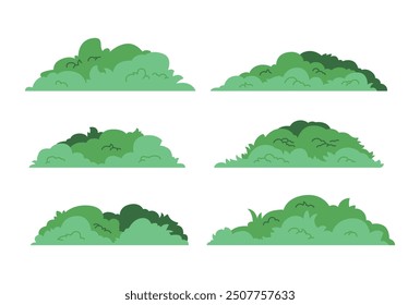 Simple bush illustration vector set
