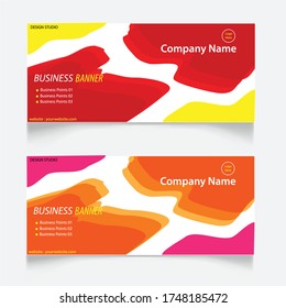 A simple business banner card vector