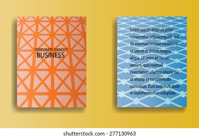 Simple Business Brochure Design. Vector Illustration.