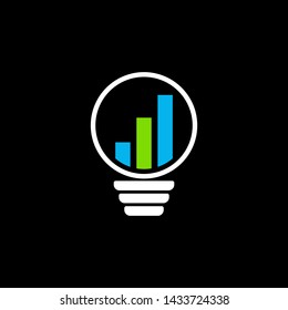 simple business bulb vector logo