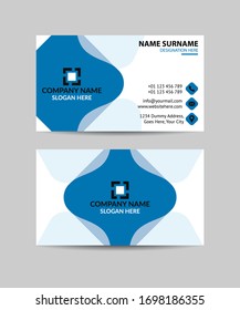 Simple Business Card with Creative Concept with Blue and White Color, please feel free to contact me for any customization