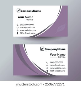 Tarjeta de visita simple con diseño creativo