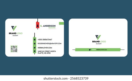 Simple business card creative design vector