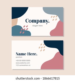 Simple Business Card Design with abstract background 