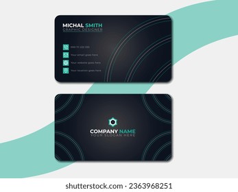 Simple business card design, Clean and fresh visiting card template, print ready.