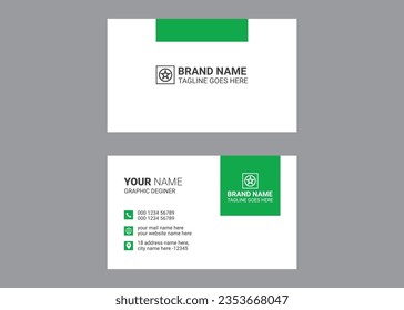 Simple business card design for corporate business, professional and modern visiting card design.