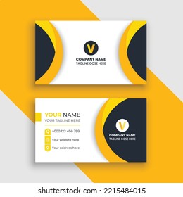 Simple business card design creative and corporate business card design vector Stationery design