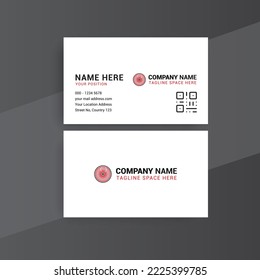 Simple Business Card Design. Creative Card Design. Photos  Vector Standard Template
