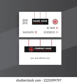 Simple Business Card Design. Creative Card Design. Photos  Vector Standard Template
