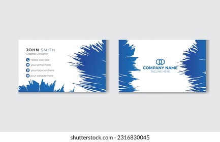 simple business card design, creative business card template, corporate business information.