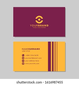 Simple Business Card Design Template. Professional Visiting Card.