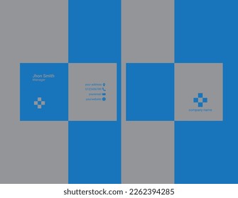 simple business card design template. You can change the color and shapes as you want. complete vector business card.