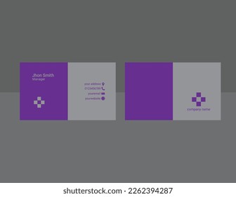simple business card design template. You can change the color and shapes as you want. complete vector business card.