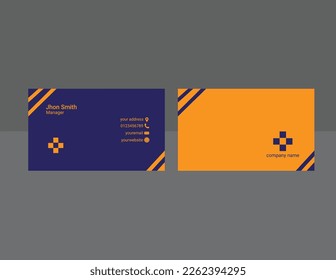 simple business card design template. You can change the color and shapes as you want. complete vector business card.