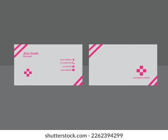 simple business card design template. You can change the color and shapes as you want. complete vector business card.
