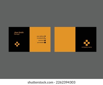 simple business card design template. You can change the color and shapes as you want. complete vector business card.