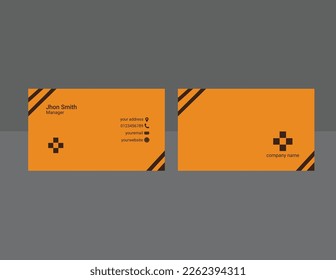 simple business card design template. You can change the color and shapes as you want. complete vector business card.