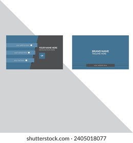 Diseño simple de tarjetas de visita y plantilla de doble cara.