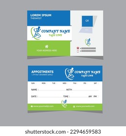 Simple Business Card Design for Therapist  booth side