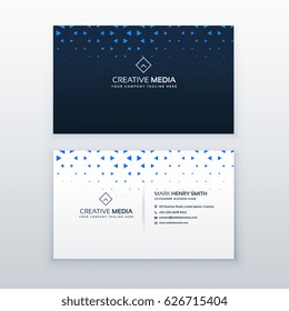 Simple Business Card Design With Triangle Shapes