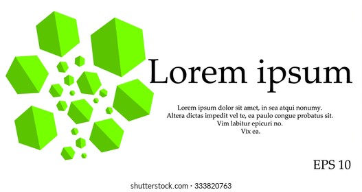 simple business card with green elements