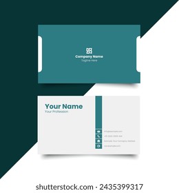 Diseño simple de la tarjeta de visita. tarjeta de nombre moderna creativa y tarjeta de visita. Diseño limpio. plantilla de diseño corporativo, plantilla de negocio profesional limpio, tarjeta de visita.