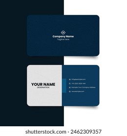 Einfaches Visitenkartenlayout. kreative moderne Namenskarte und Visitenkarte. Sauberes Design. Corporate Design Vorlage, Saubere professionelle Business-Vorlage, Visitenkarte.