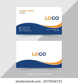 Diseño simple de la tarjeta de visita. tarjeta de nombre moderna creativa y tarjeta de visita. Diseño limpio. Plantilla de diseño corporativo, Plantilla de negocios profesional limpia, tarjeta de visita. elegante
