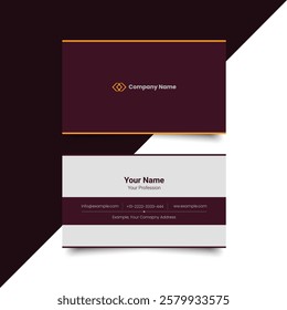 Simple Business Card Layout. creative modern name card and business card. Clean Design. corporate design template, Clean professional business template, visiting card. Minimal design. Elegant design