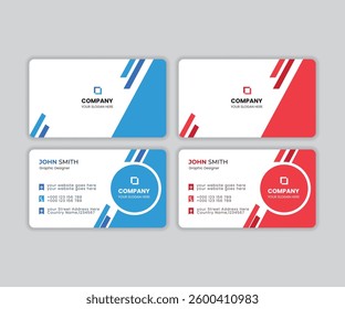 Simple Business Card Layout. creative modern name card and business card. Clean Design. corporate design template, Clean professional business template.