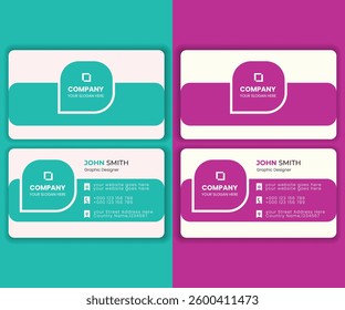 Simple Business Card Layout. creative modern name card and business card. Clean Design. corporate design template, Clean professional business template.
