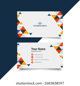 Einfaches Visitenkartenlayout. kreative moderne Namenskarte und Visitenkarte. Sauberes Design. Corporate Design-Vorlage. Einfaches Layout. kreativ und modern. Sauberes minimales Design.