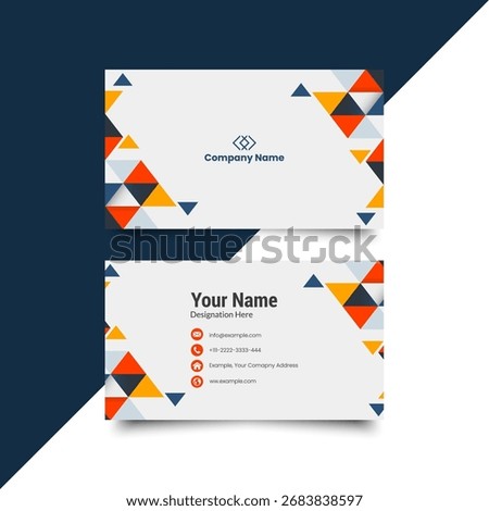 Simple business card Layout. creative modern name card and business card. Clean design. Corporate design template. Simple layout. creative modern. Clean minimal design.