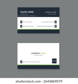 Simple Business Card Layout and Double-sided creative business card template