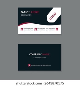 Simple Business Card Layout and Double-sided creative business card template