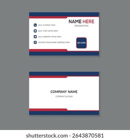 Simple Business Card Layout and Double-sided creative business card template